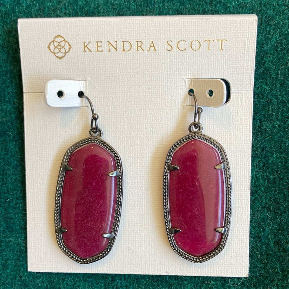 Kendra Scott Elle Earrings Gunmetal